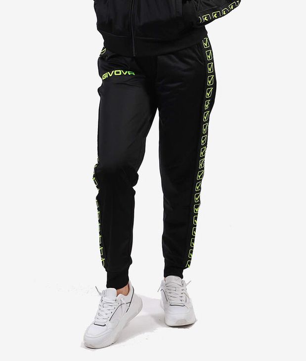 PANTALONE TRICOT BAND melegítőnadrág fekete/fluo sárga 3XL