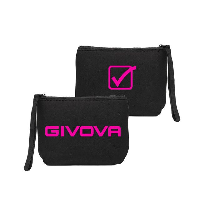 POCHETTE NEOPRENE 19*15*6 táska fekete/fluo fukszia UNICA