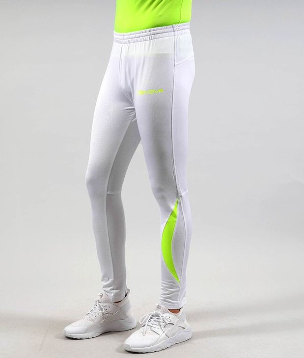 RUNNING LONG PANT futónadrág fehér/fluo sárga L