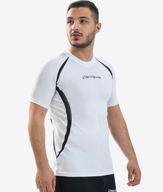 RUNNING SHIRT póló fehér/fekete L