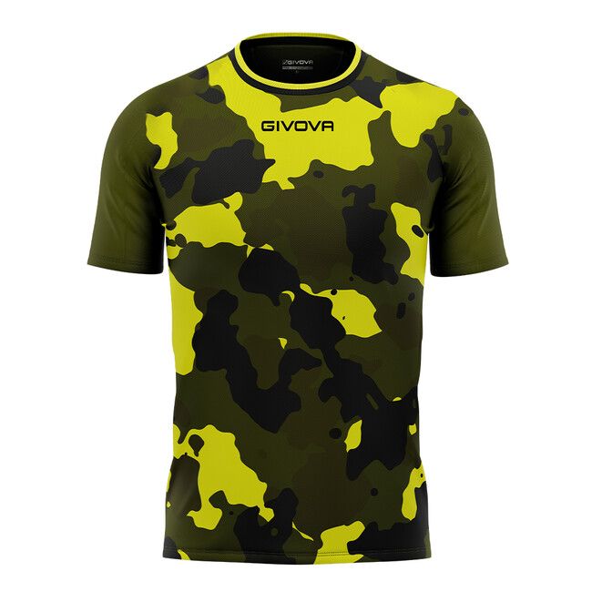 SHIRT ARMY INTERLOCK mez katonai zöld/fluo sárga L