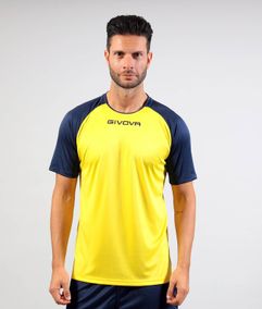 SHIRT CAPO INTERLOCK mez sárga/kék M