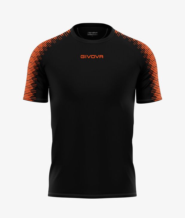 SHIRT CLUB IN MESH NERO/ARANCIO FLUO Tg. 2XL