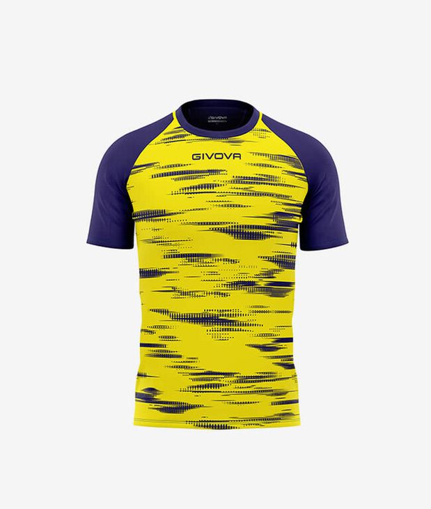 SHIRT PIXEL INTERLOCK BLU/GIALLO Tg. 4XS