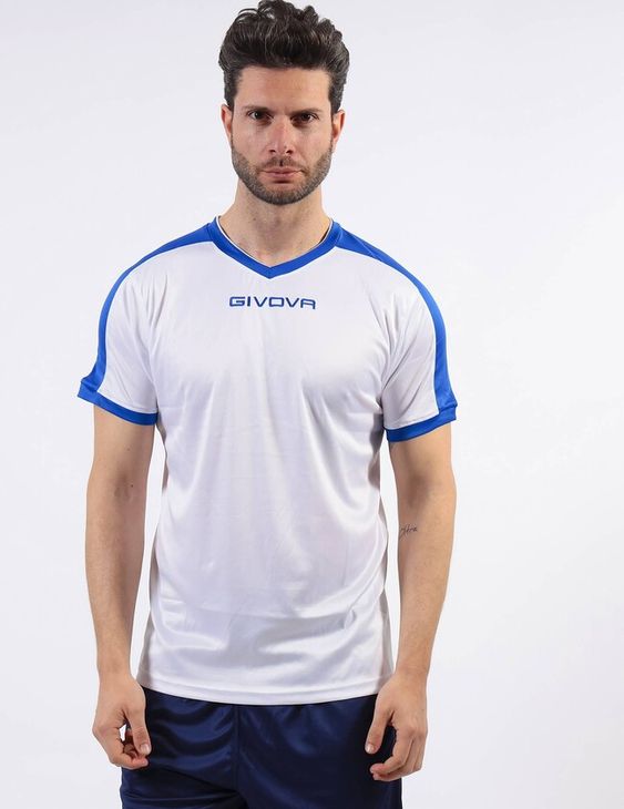 SHIRT REVOLUTION INTERLOCK mez fehér/azúrkék 3XL