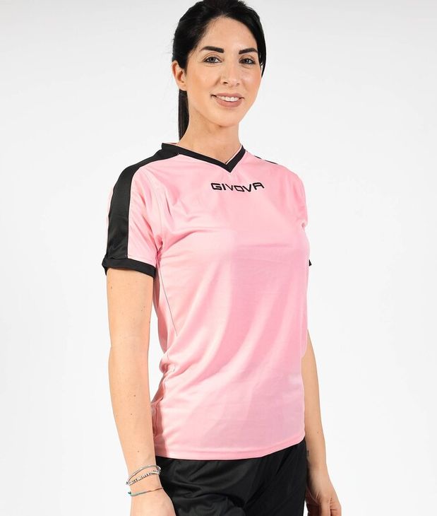 SHIRT REVOLUTION INTERLOCK ROSA/NERO Tg. 3XL