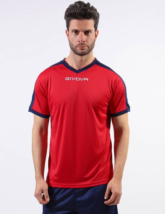 SHIRT REVOLUTION INTERLOCK mez piros/kék 3XL