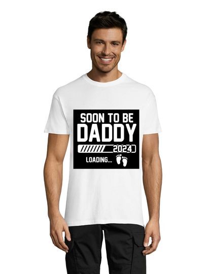 Hamarosan apuka 2024-es férfi póló, fehér L