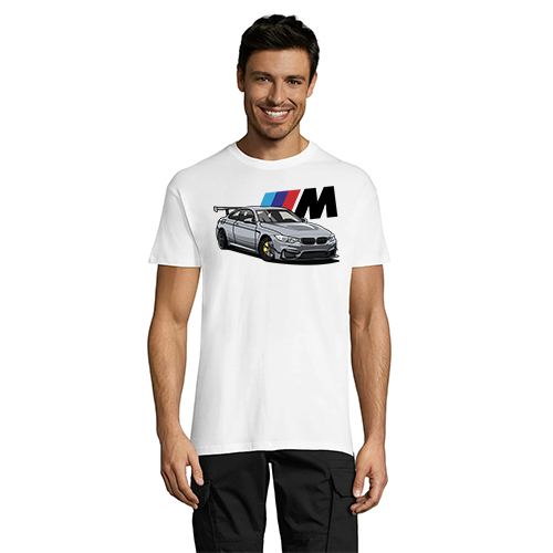 Sport BMW M3 férfi pólóval fehér 2XL