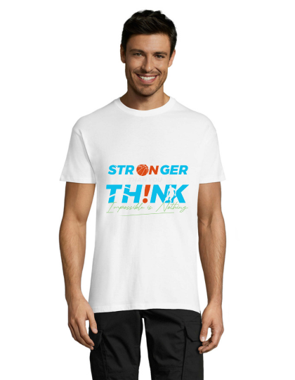 Stronger than You Think fehér férfi póló 5XL