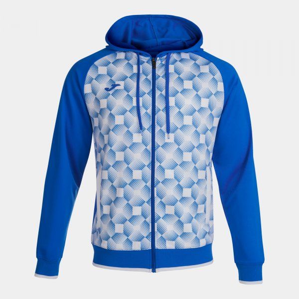 SWEATSHIRT SUPERNOVA III ZIP-UP HOODIE pulóver azúrkék fehér L