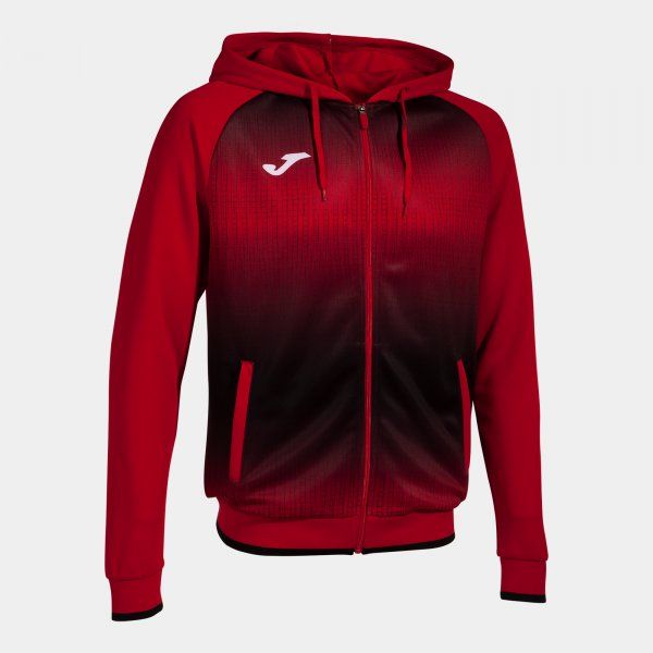 TIGER V ZIP-UP HOODIE pulóver piros fekete L