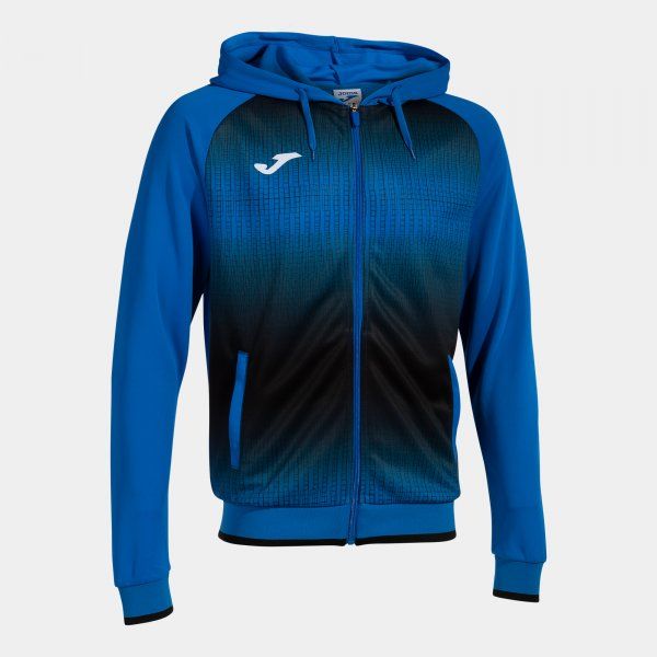 TIGER V ZIP-UP HOODIE pulóver azúrkék fekete S