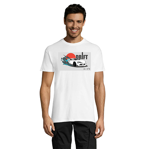 Toyota Supra Drift férfi póló, fehér S