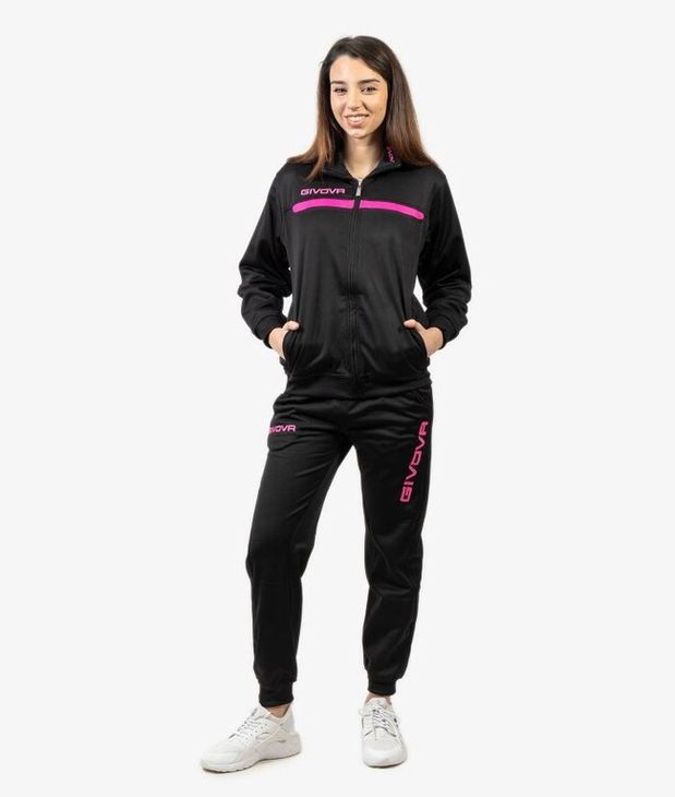 TUTA GIVOVA ONE FULL ZIP POLARFLEECE együttes fekete/rózsaszín 2XL