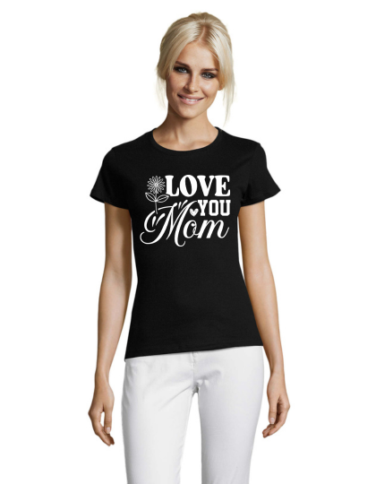 Wo Love you mom férfi póló fekete 2XL