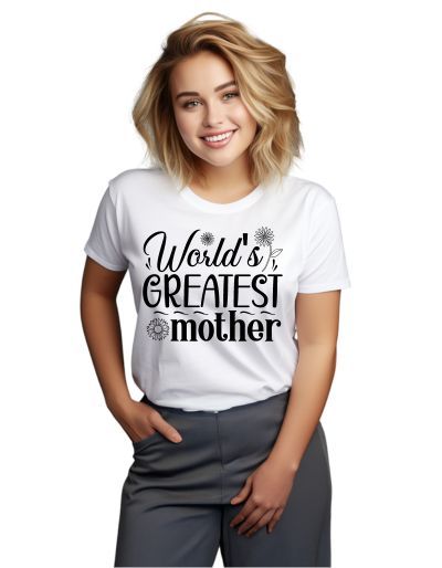 Wo A világ legnagyobb anyja férfi póló, fehér L