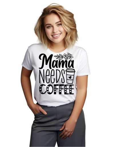 Wo Mama need coffee férfi póló fehér 3XL
